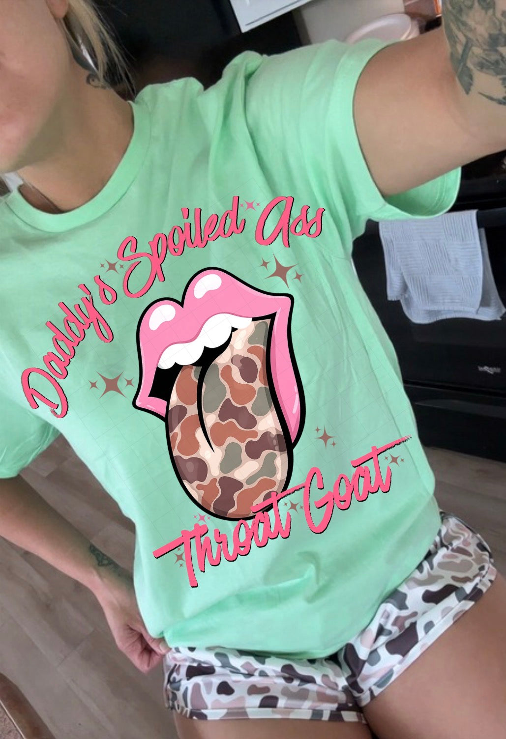 💖 Daddy’s Spoiled Ass Throat Goat Graphic Tee 💖