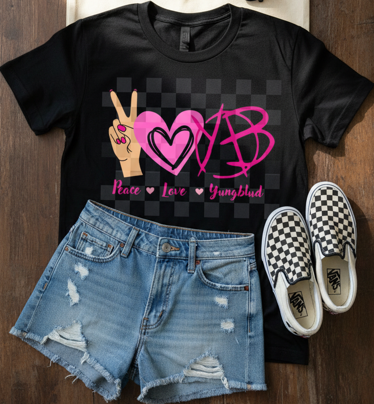 Black Hearts Club Graphic Tee | Peace Love